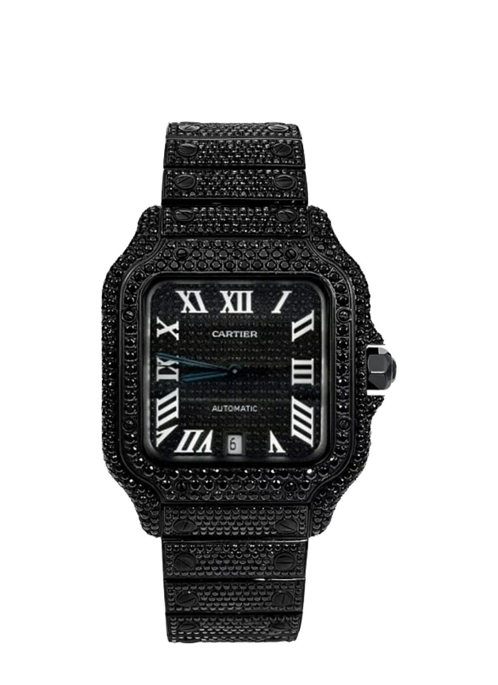 Cartier Santos Large Black Diamonds (WSSA0018)