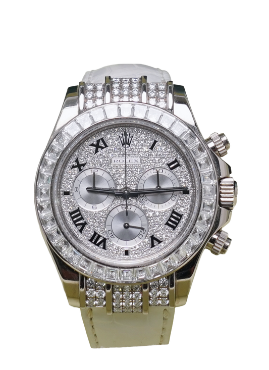 Rolex Daytona White Gold Original Factory Diamonds (116599TBR)