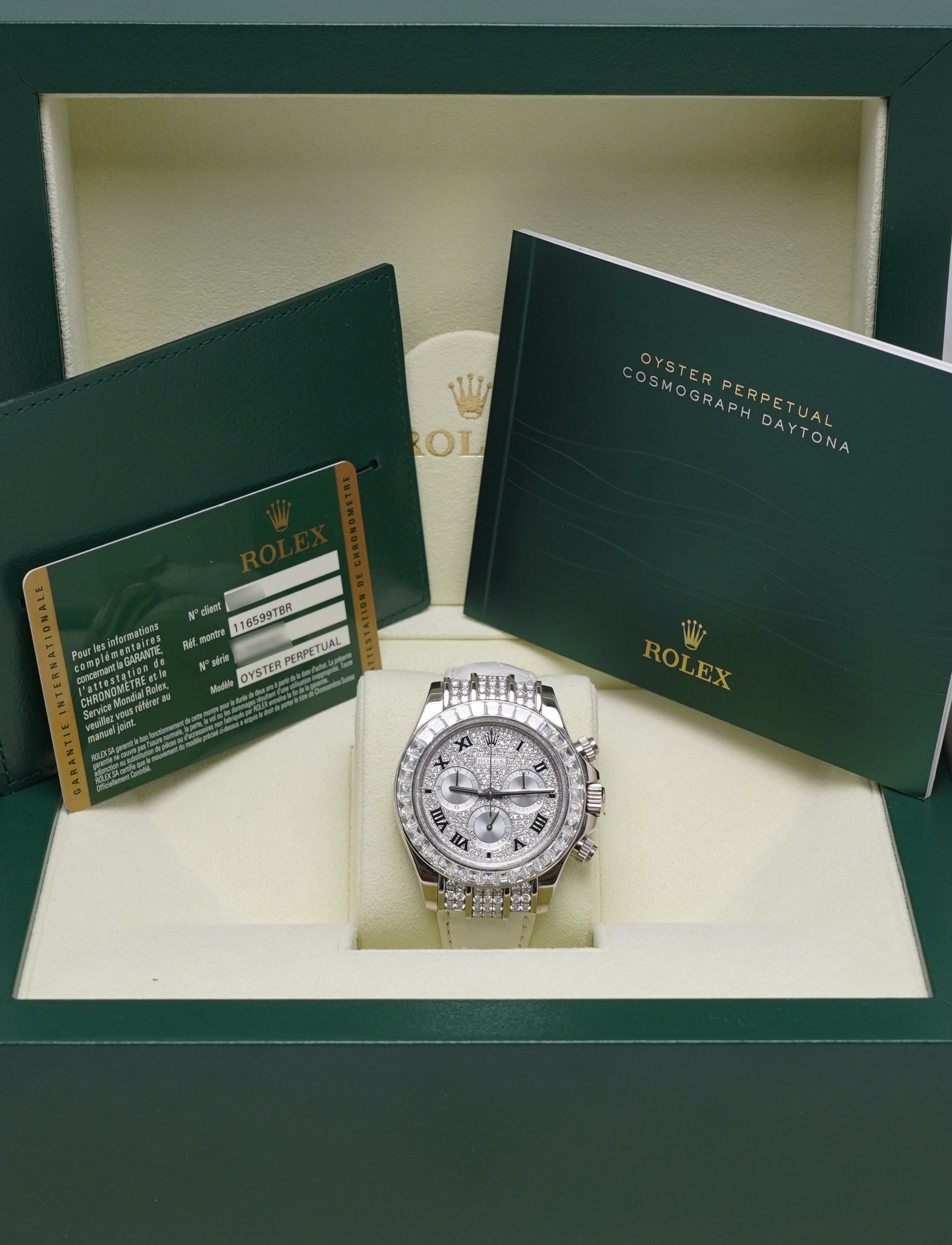 Rolex Daytona White Gold Original Factory Diamonds (116599TBR)