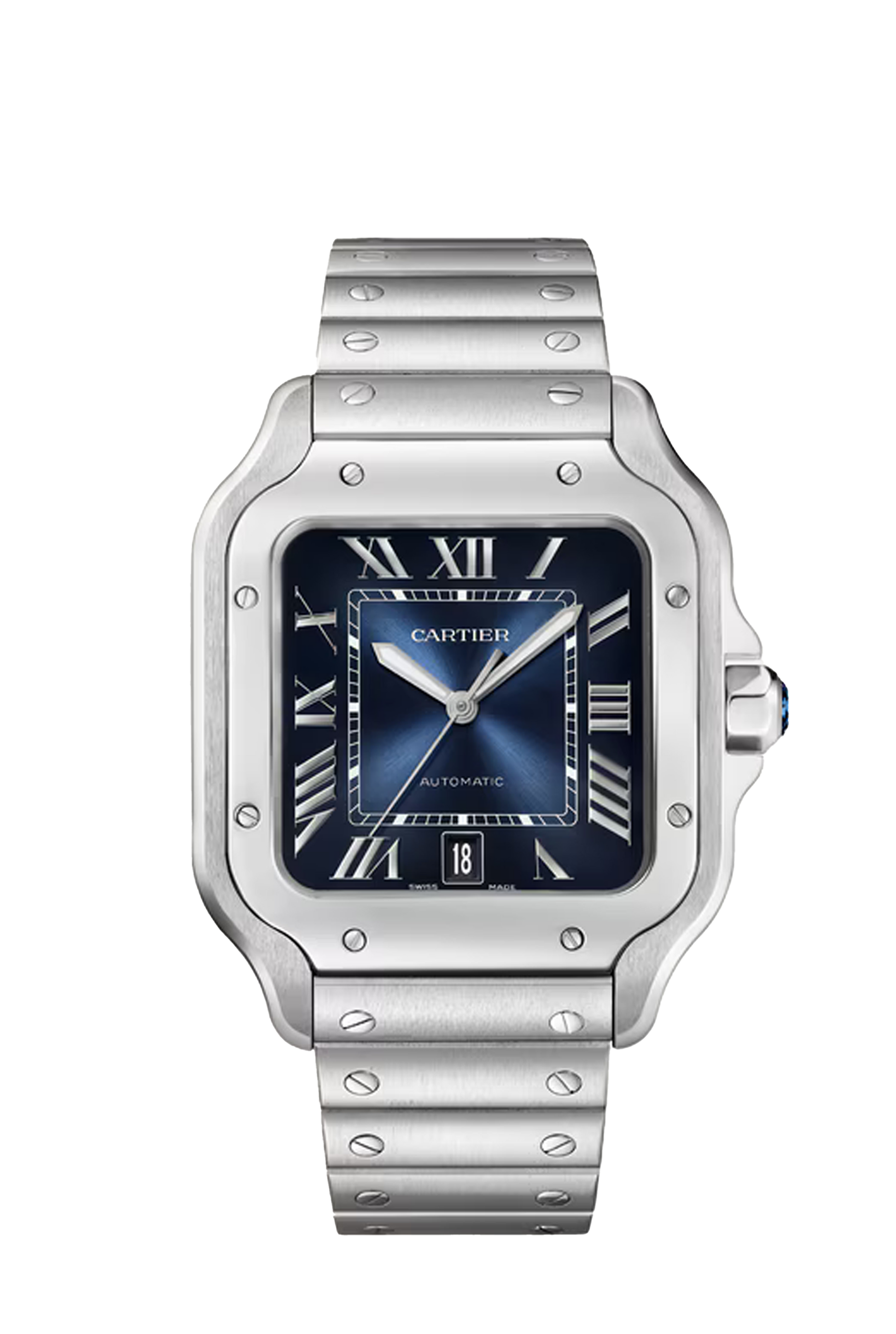 Cartier Santos "Medium Model" Blue  (WSSA0063)