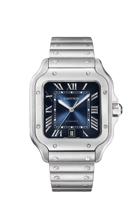 Cartier Santos "Medium Model" Blue  (WSSA0063)