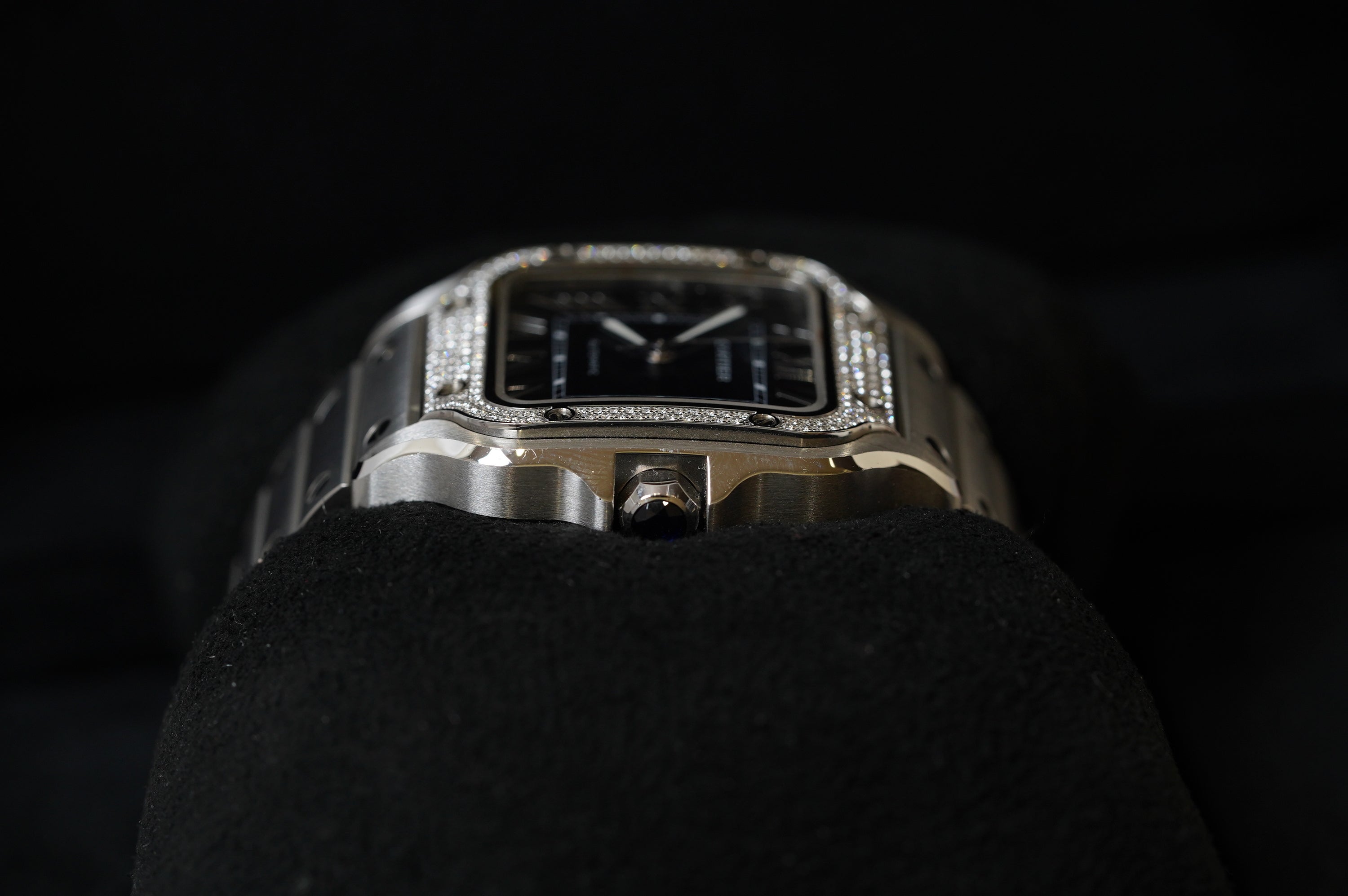 Cartier Santos "Medium Model" Blue Roman (W4SA0006)
