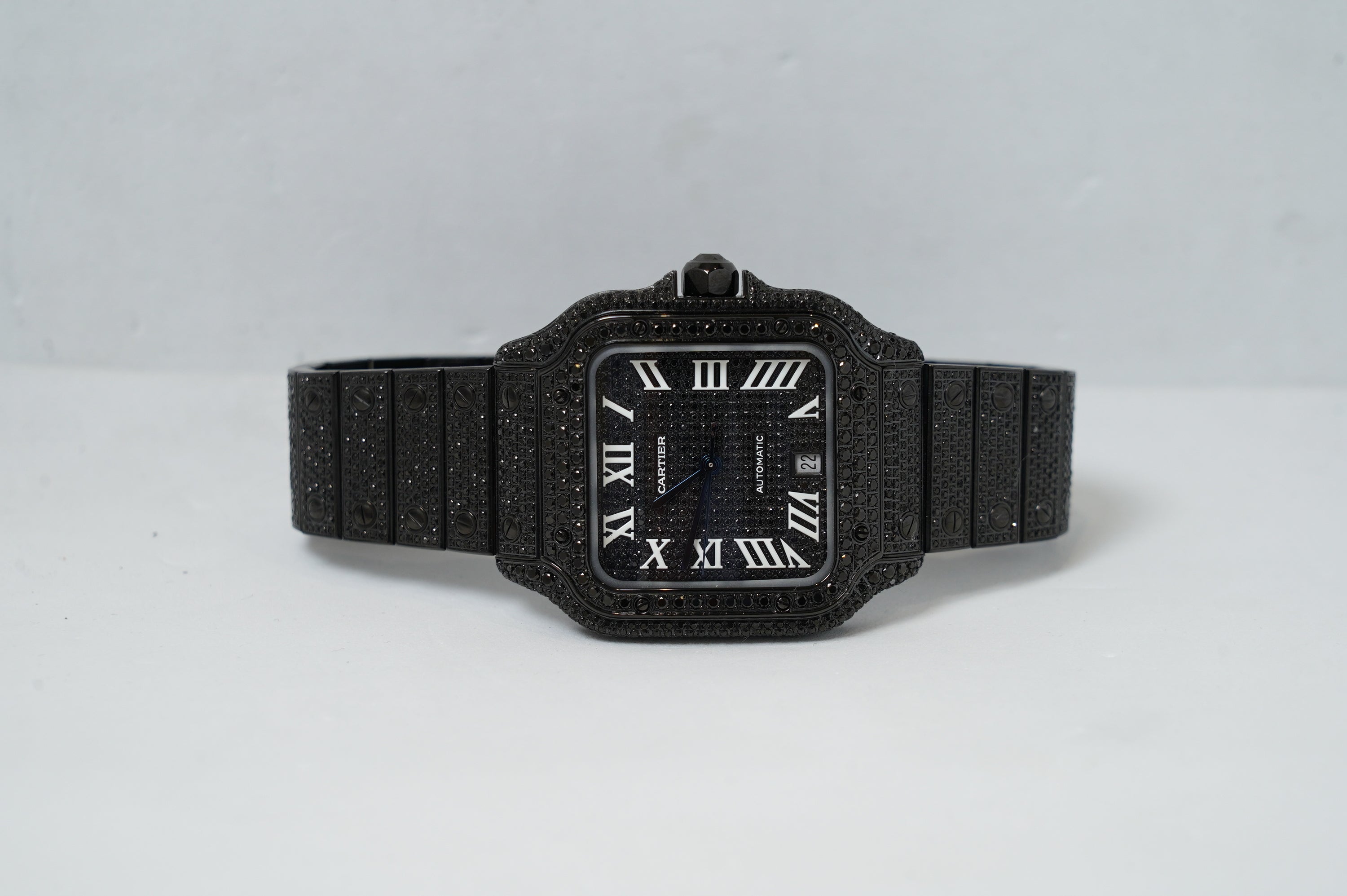 Cartier Santos Large Black Diamonds (WSSA0018)