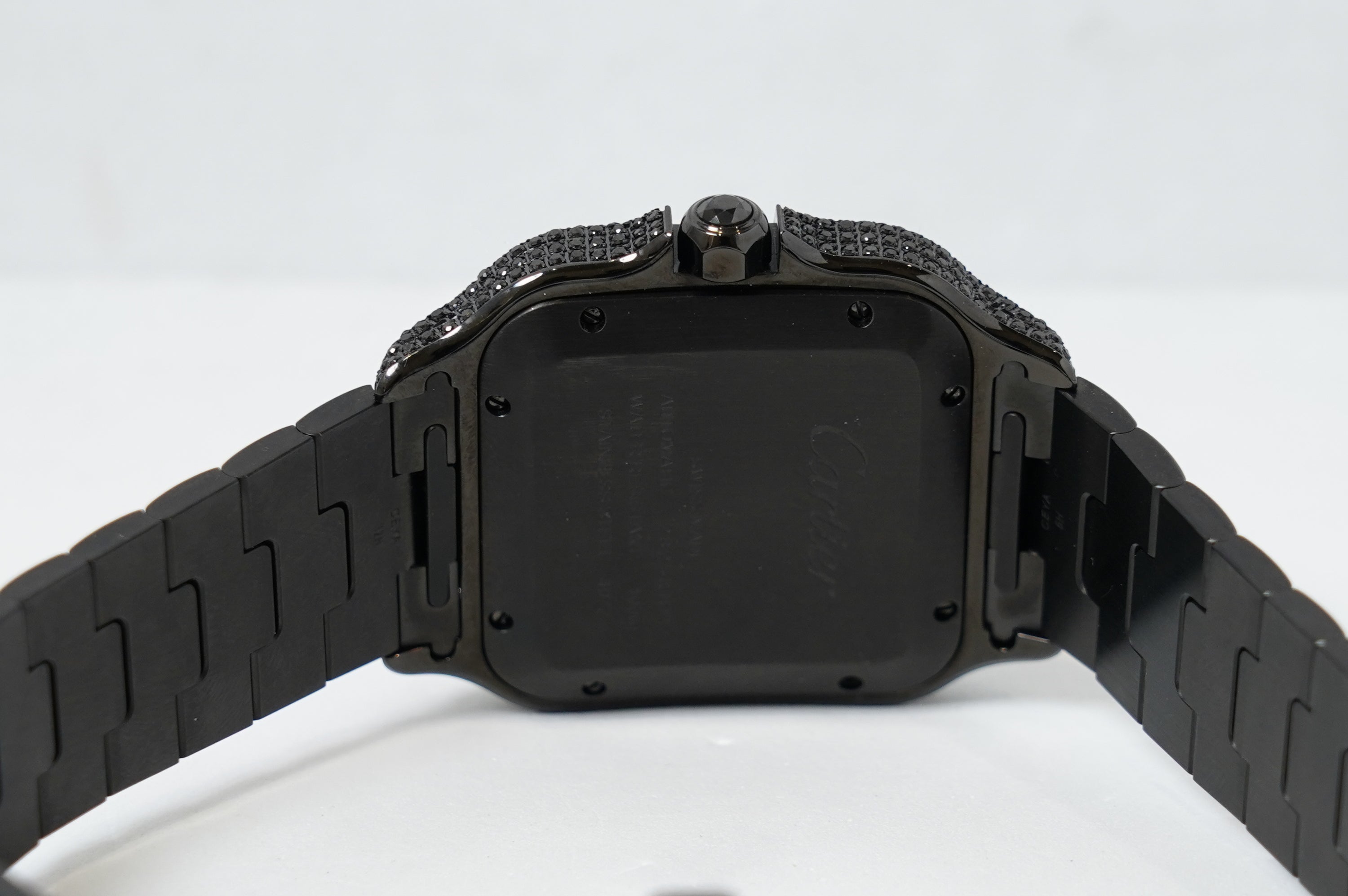 Cartier Santos Large Black Diamonds (WSSA0018)