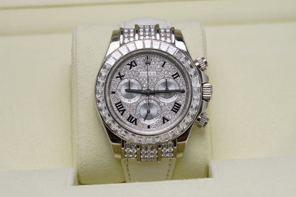 Rolex Daytona White Gold Original Factory Diamonds (116599TBR)