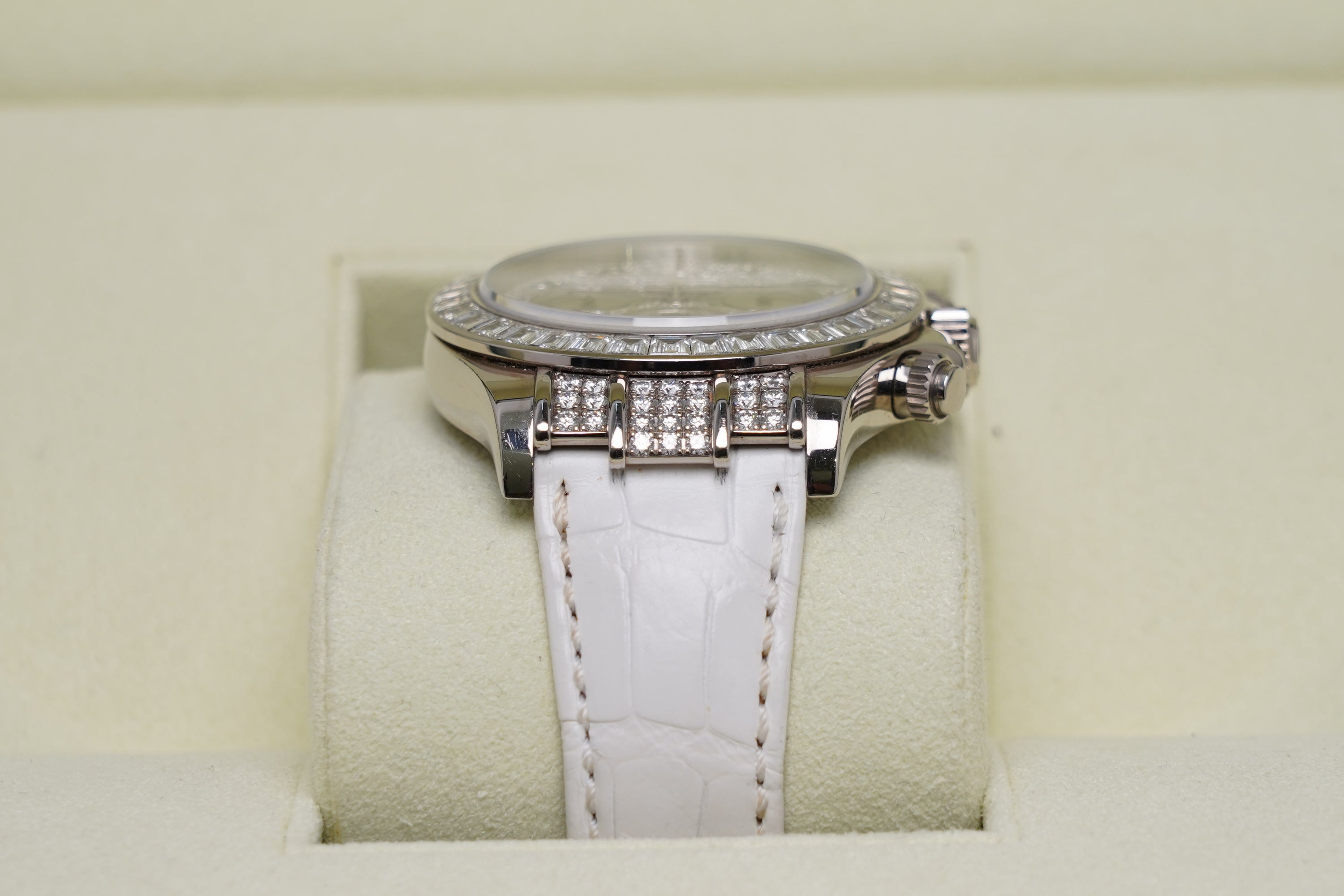Rolex Daytona White Gold Original Factory Diamonds (116599TBR)