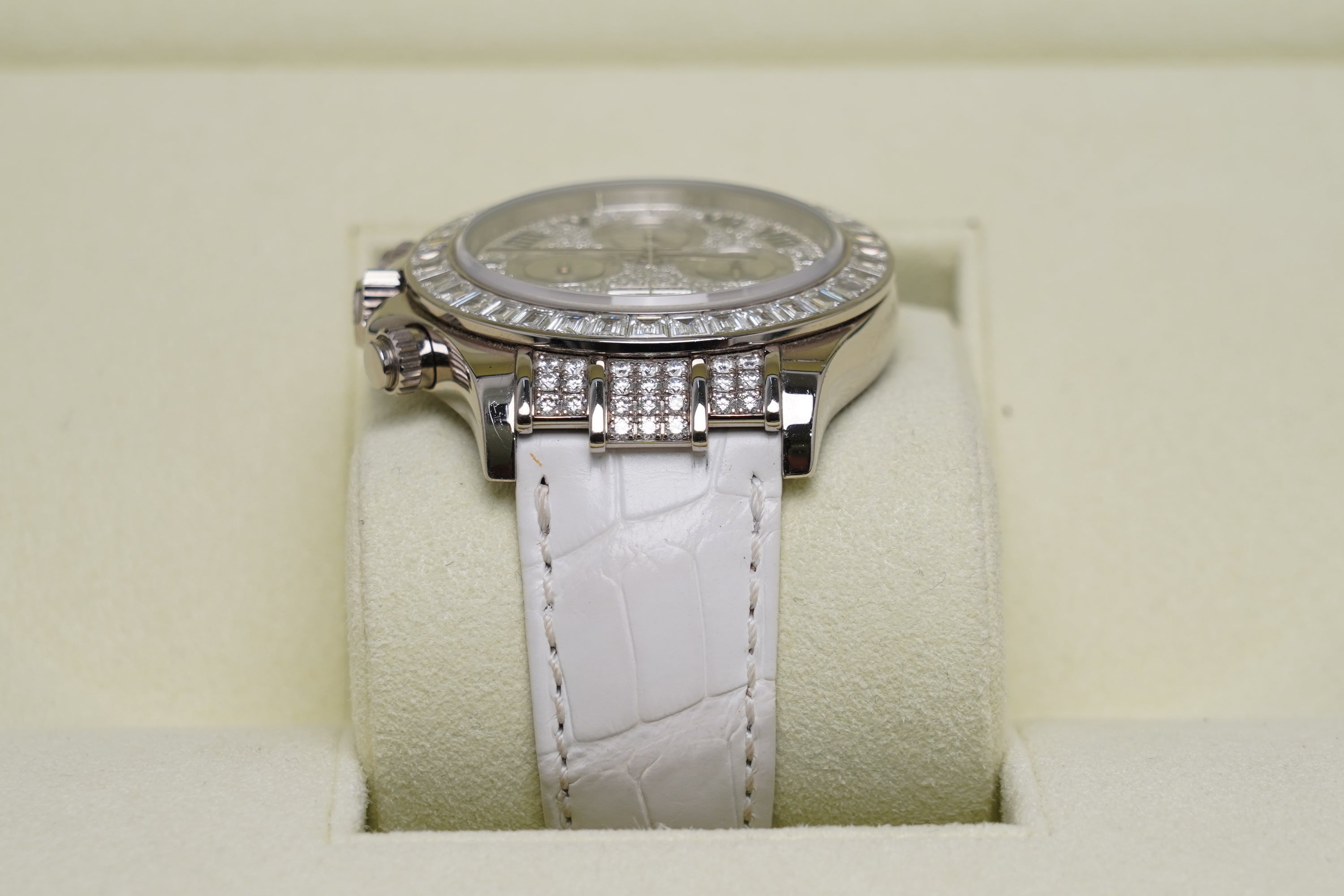 Rolex Daytona White Gold Original Factory Diamonds (116599TBR)