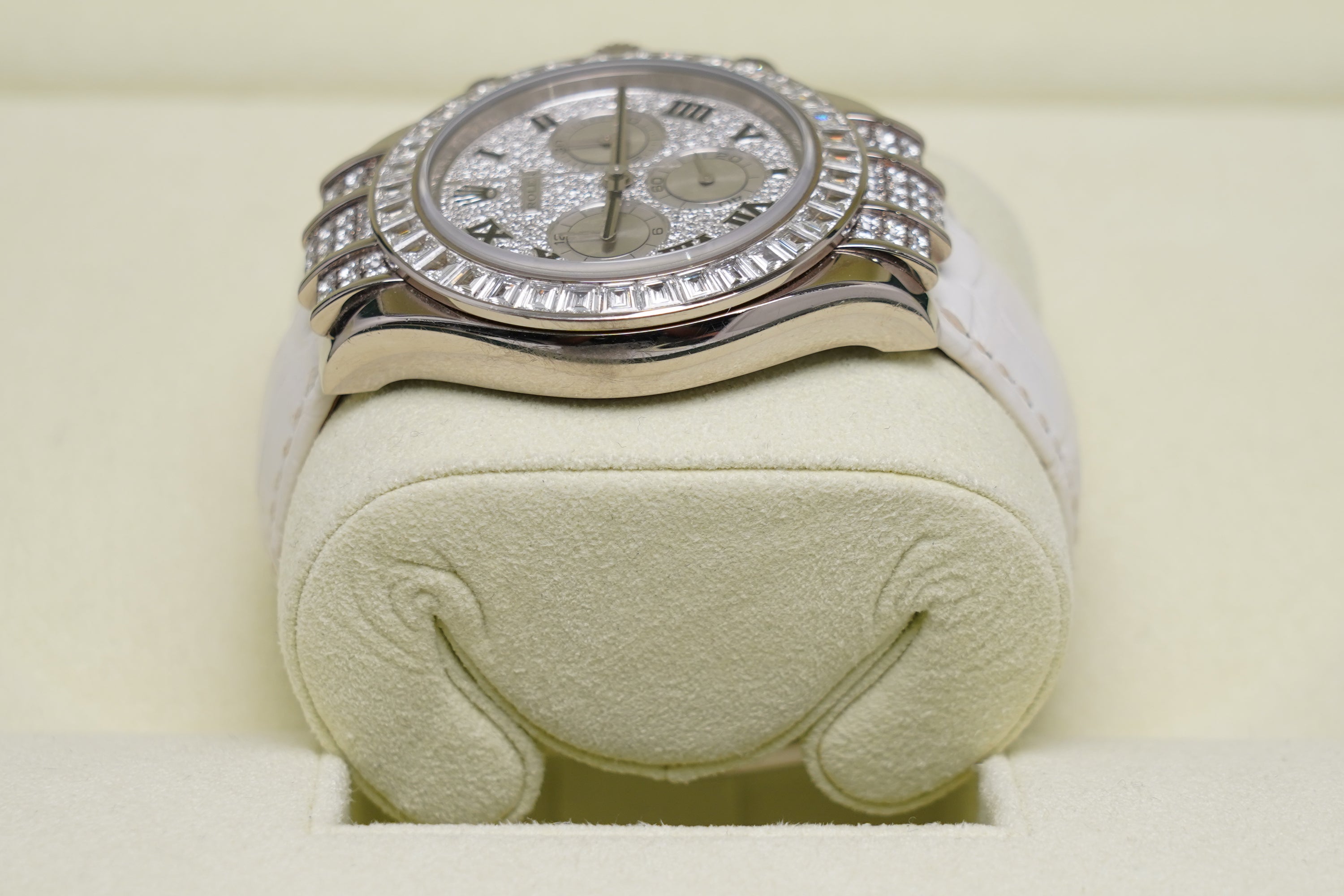 Rolex Daytona White Gold Original Factory Diamonds (116599TBR)