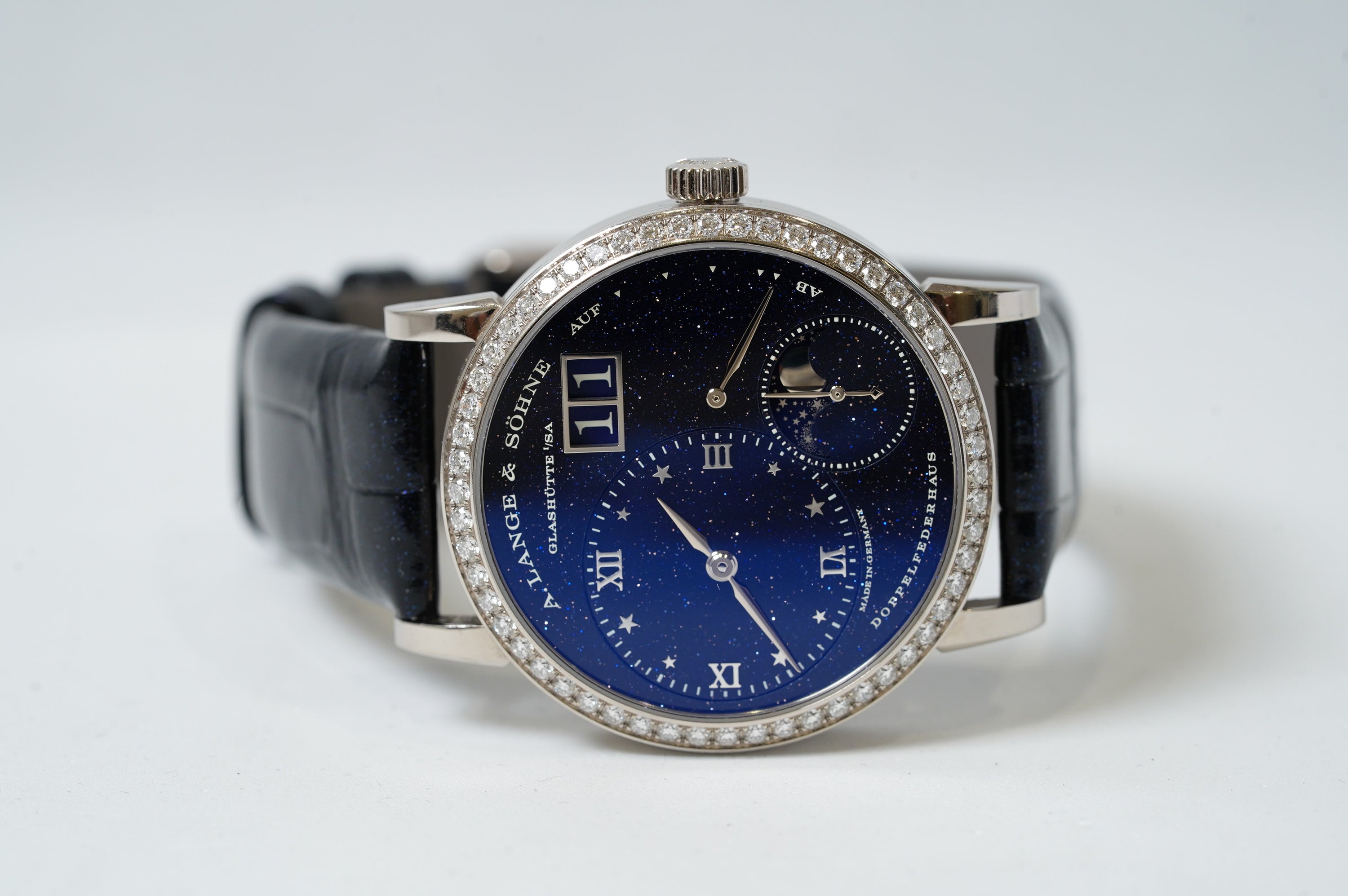 LITTLE LANGE 1 MOON PHASE in 750 White Gold