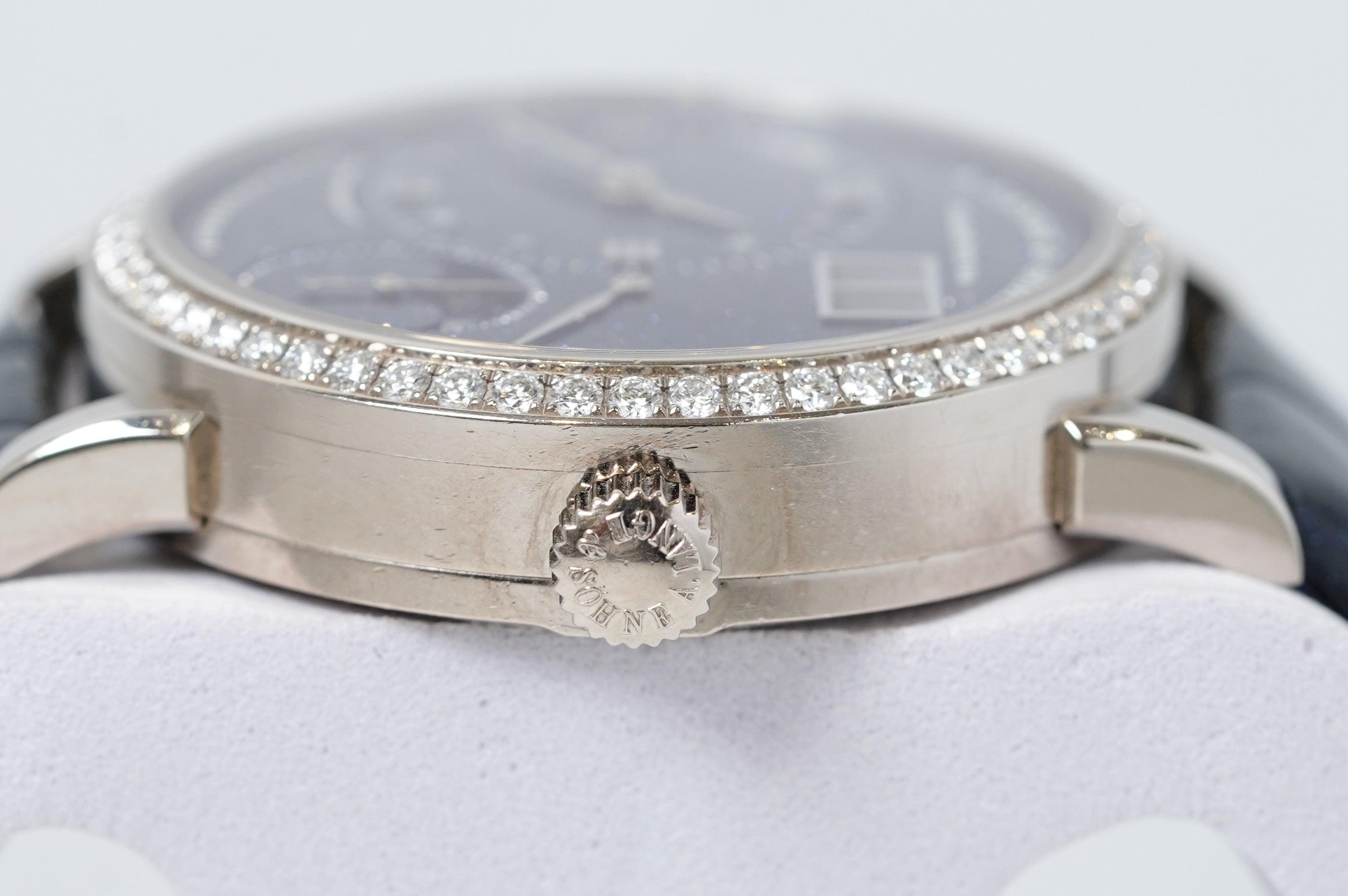 LITTLE LANGE 1 MOON PHASE in 750 White Gold