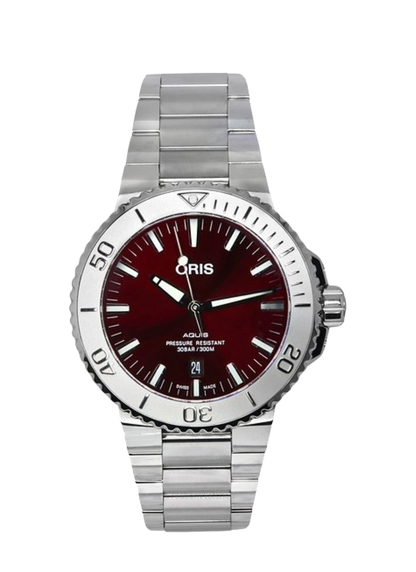 Oris Aquis Date Relief Cherry Red