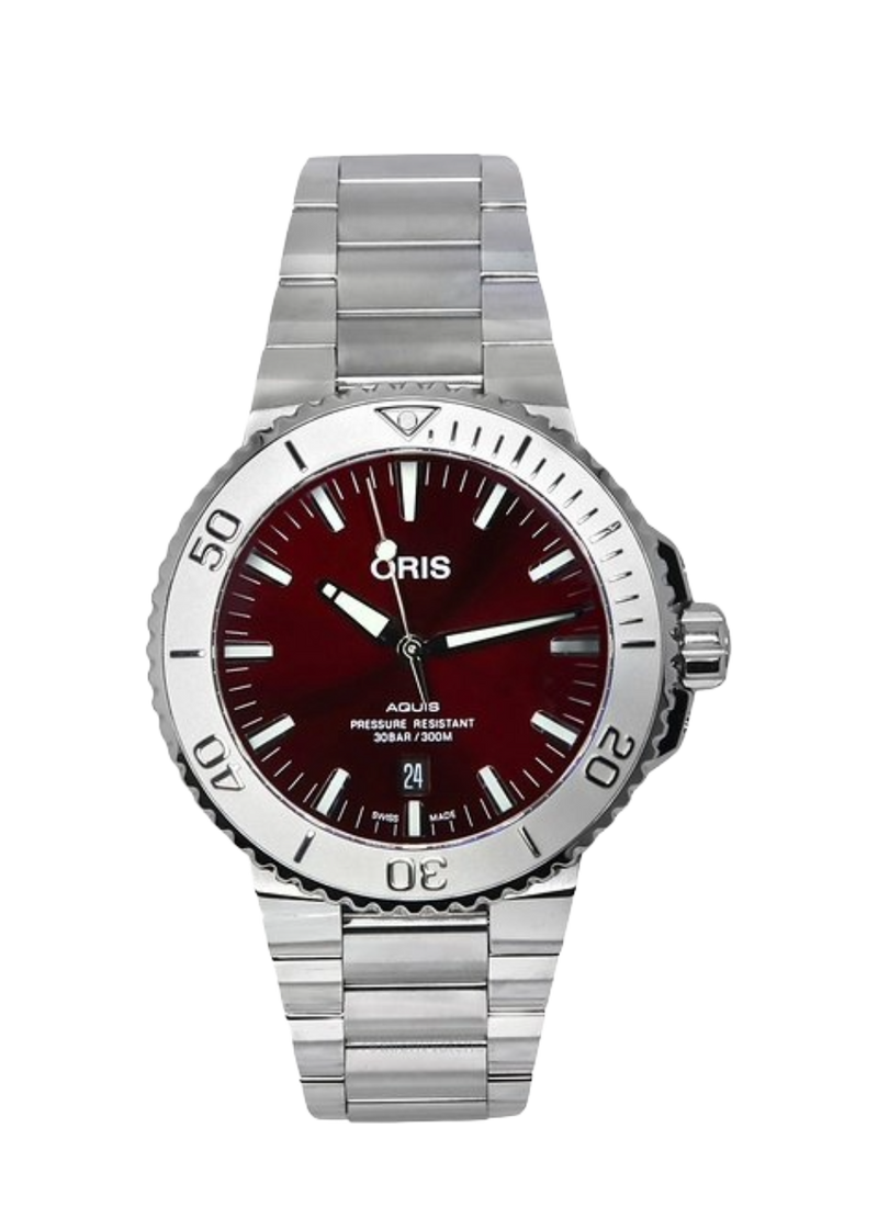 Oris Aquis Date Relief Cherry Red