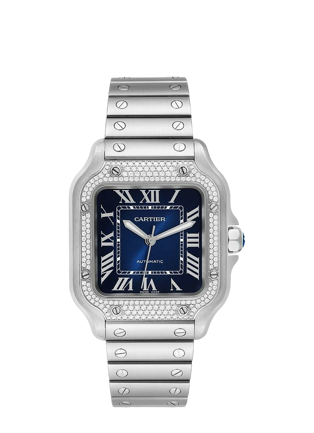Cartier Santos "Medium Model" Blue Roman (W4SA0006)