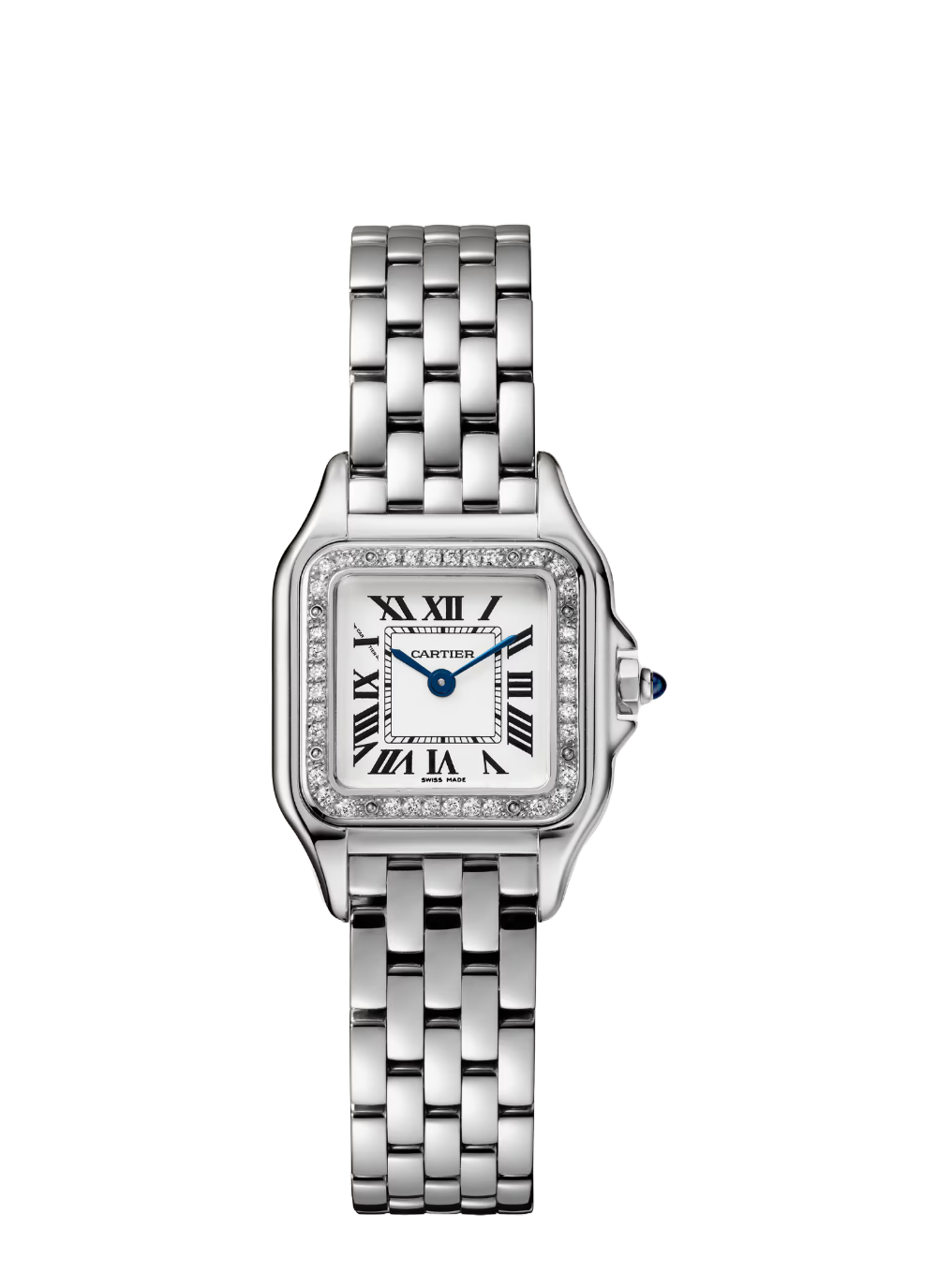 Cartier Panthere Small Model Steel & Diamonds (W4PN0016)
