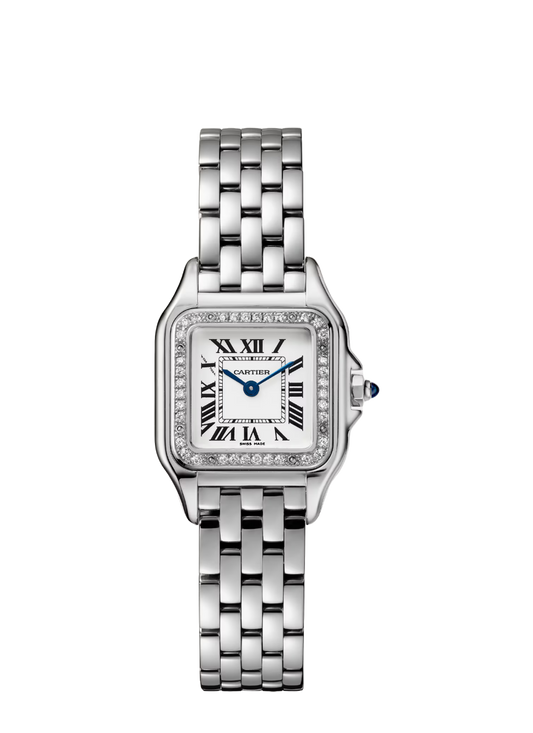 Cartier Panthere Small Model Steel & Diamonds (W4PN0016)