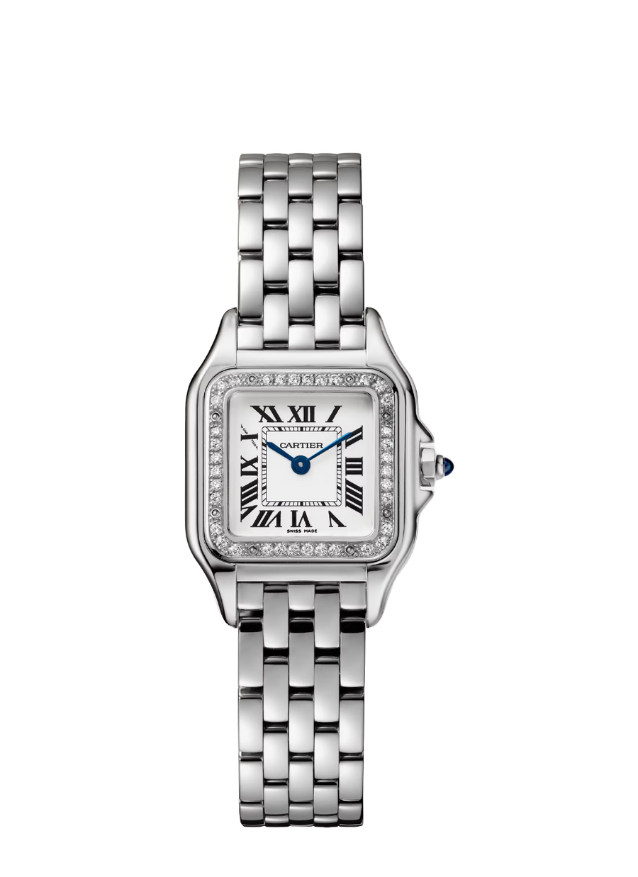 Cartier Panthere Small Model Steel & Diamonds (W4PN0016)