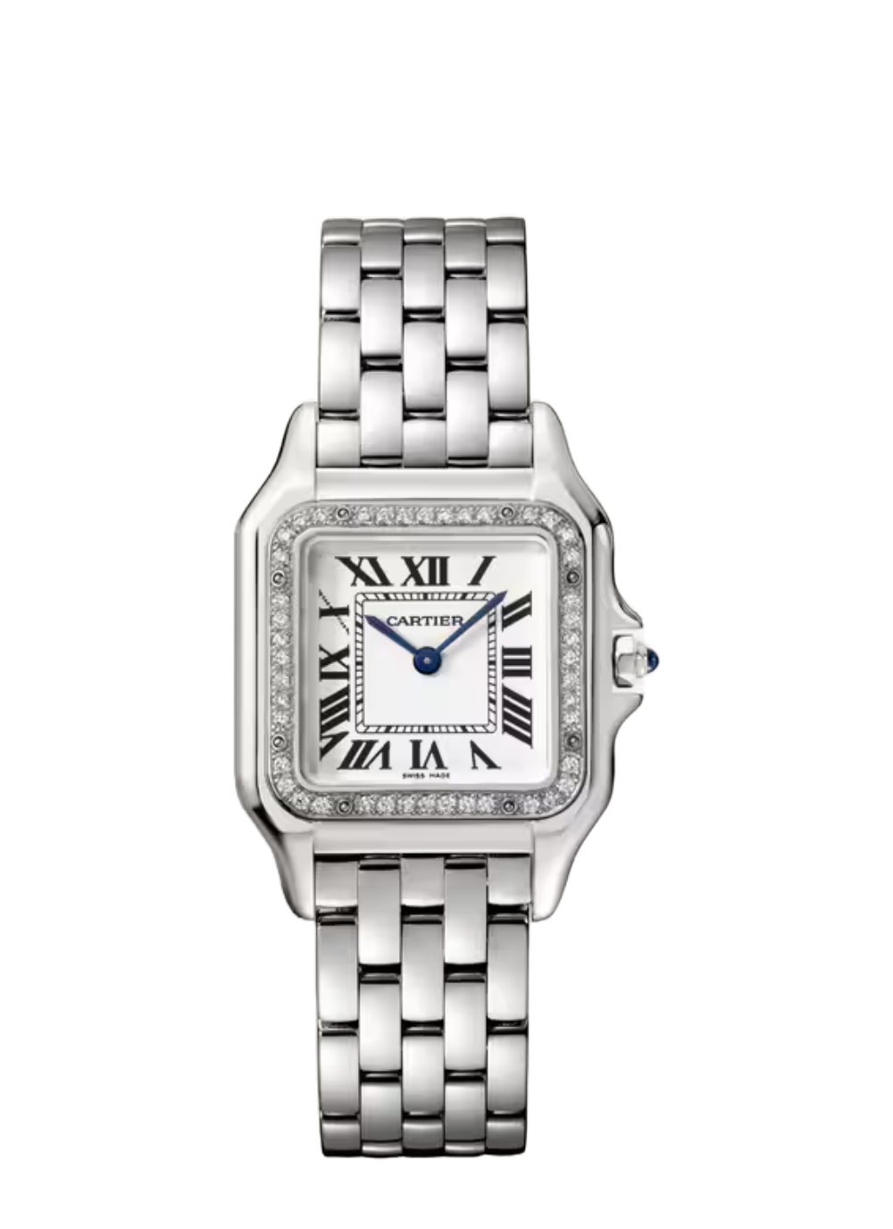 Cartier Panthere Medium Model Steel & Diamonds (W4PN0018)