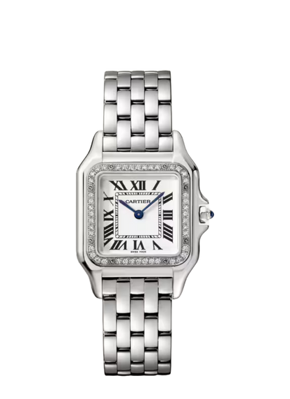 Cartier Panthere Medium Model Steel & Diamonds (W4PN0018)