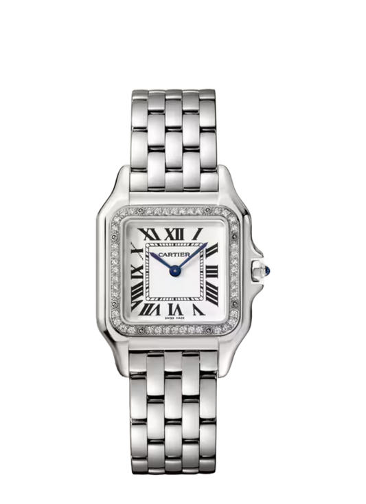 Cartier Panthere Medium Model Steel & Diamonds (W4PN0018)